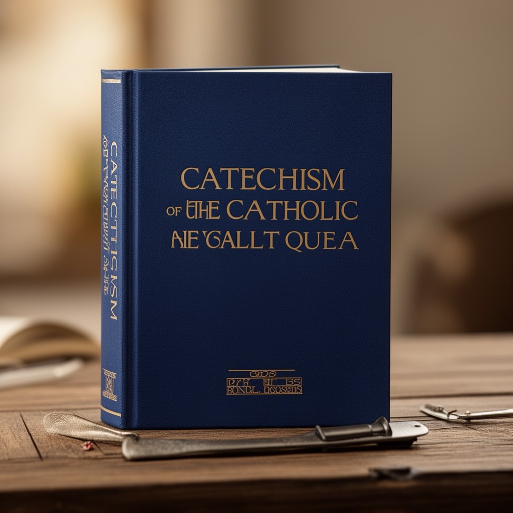 AI-generated illustration of Catechism of the Catholic Church