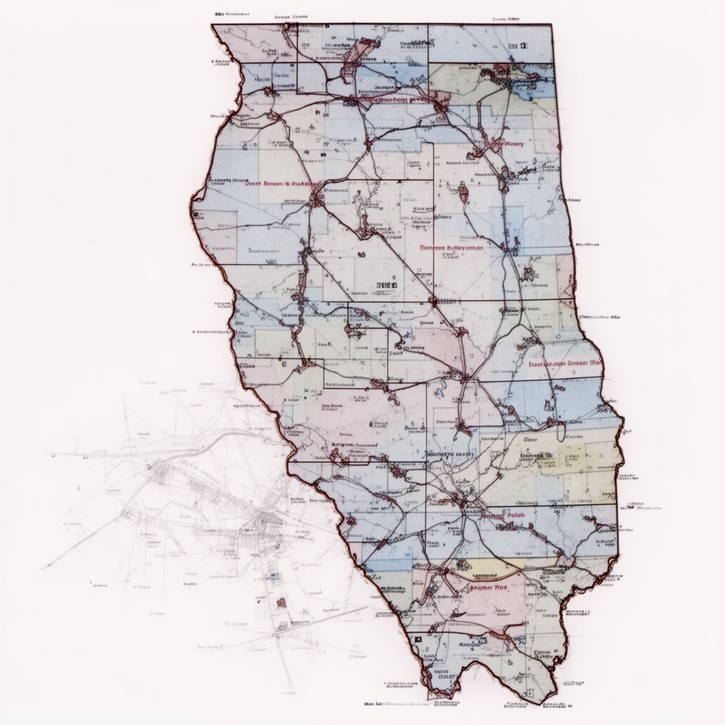 AI-generated illustration of Illinois's 5th congressional district
