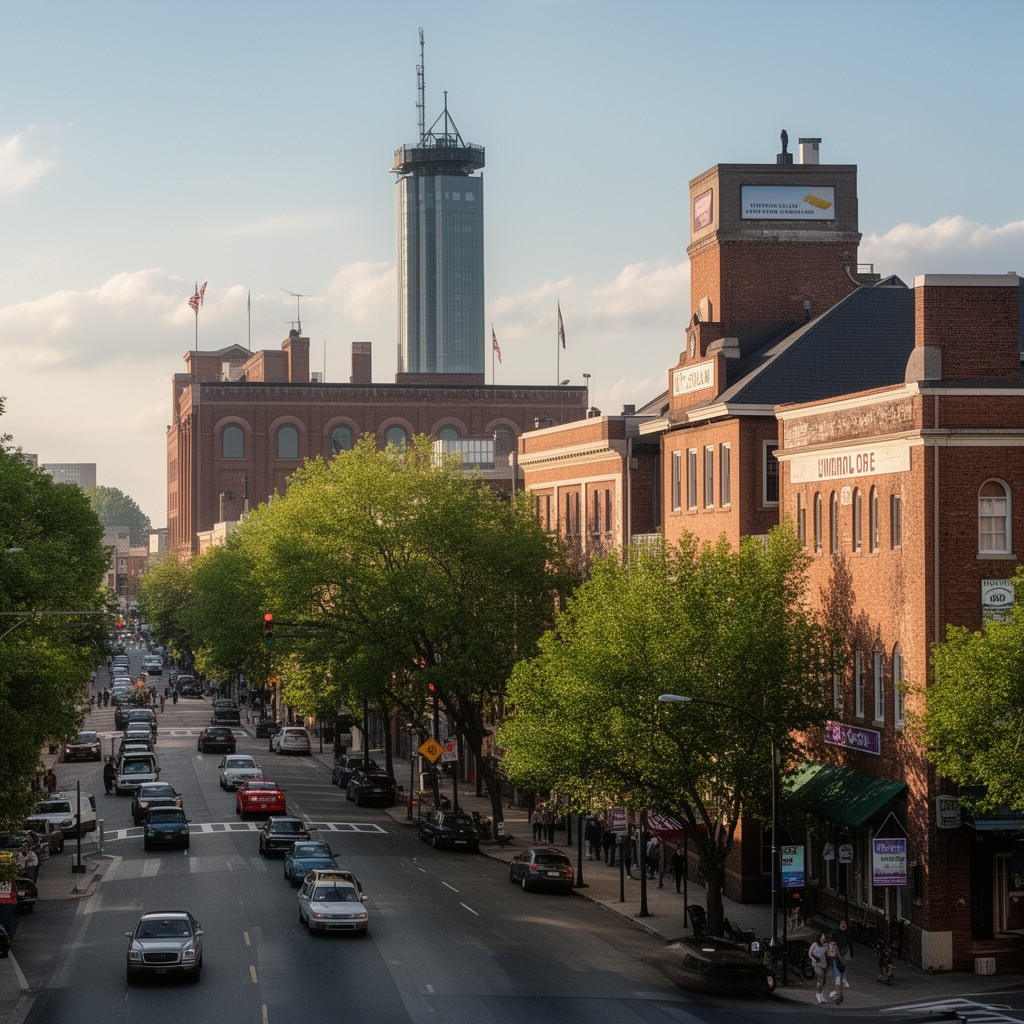 AI-generated illustration of Winston-Salem, North Carolina