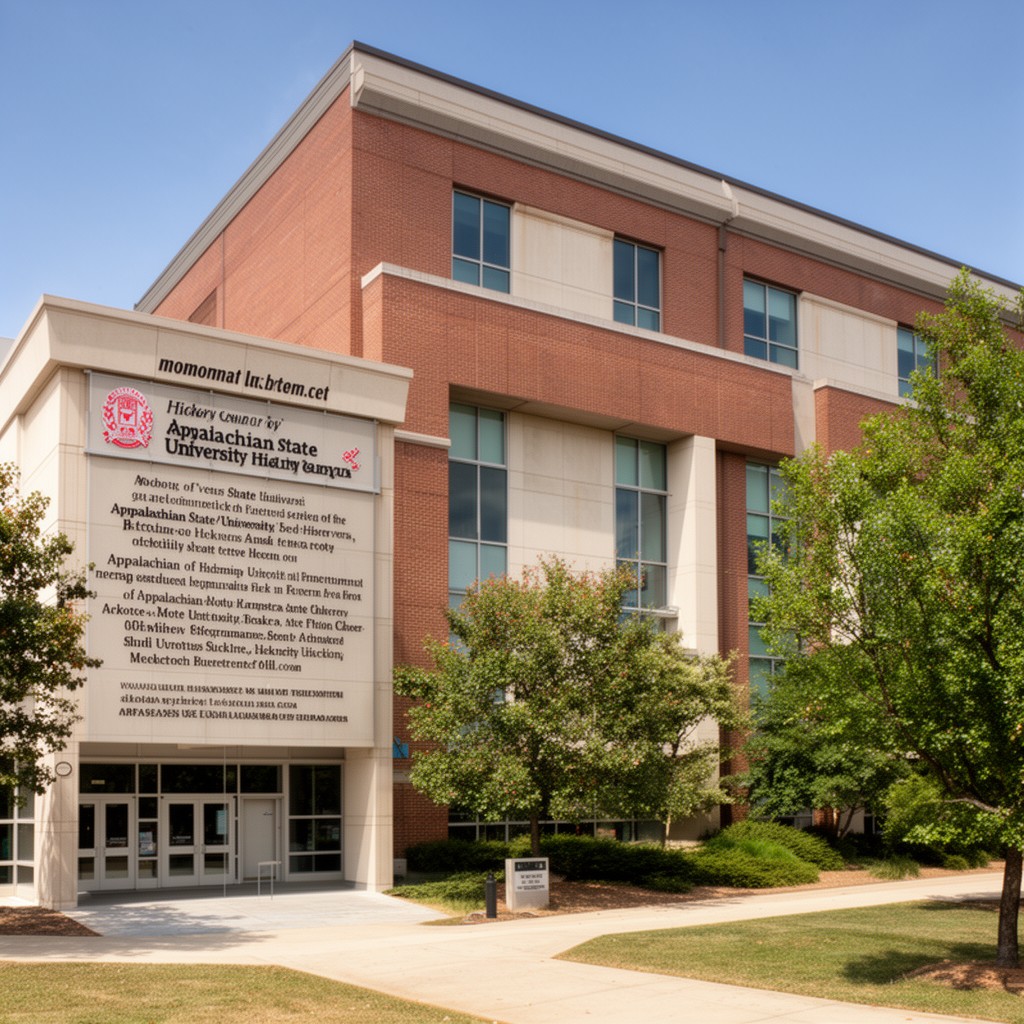AI-generated illustration of Appalachian State University Hickory campus