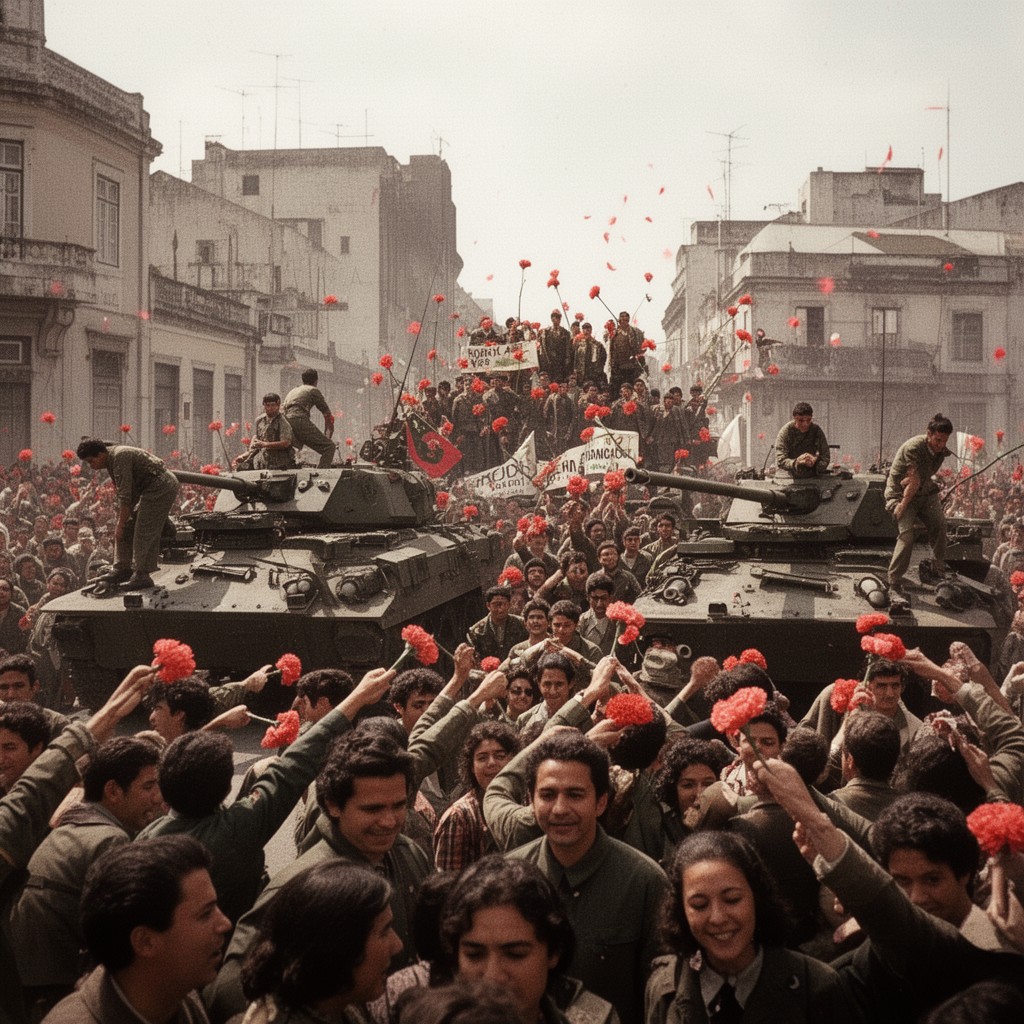 AI-generated illustration of Carnation Revolution