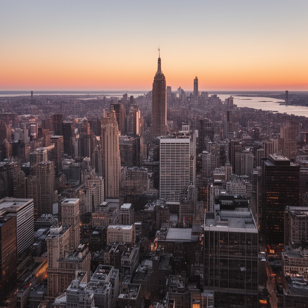 AI-generated illustration of New York County
