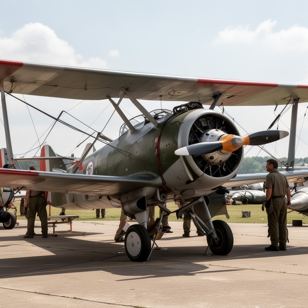 AI-generated illustration of Fiat CR.42 Falco