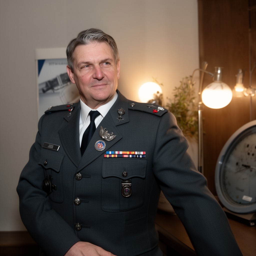 AI-generated illustration of Air Marshal Sir Timothy O'Brien