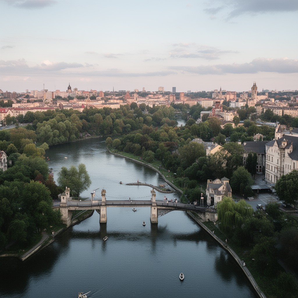 AI-generated illustration of Vistula River