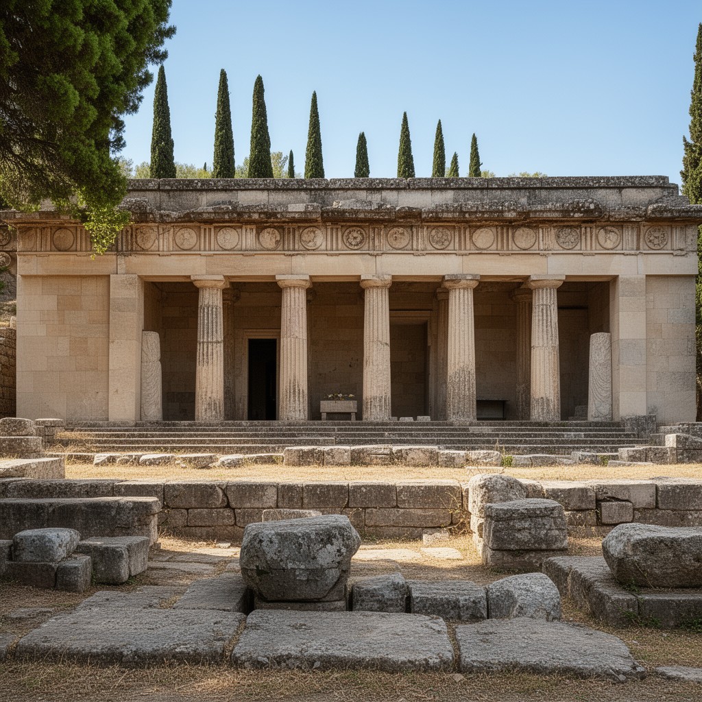AI-generated illustration of Prytaneion of Olympia