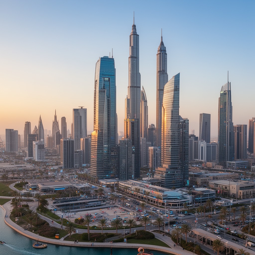 AI-generated illustration of Dubai Internet City