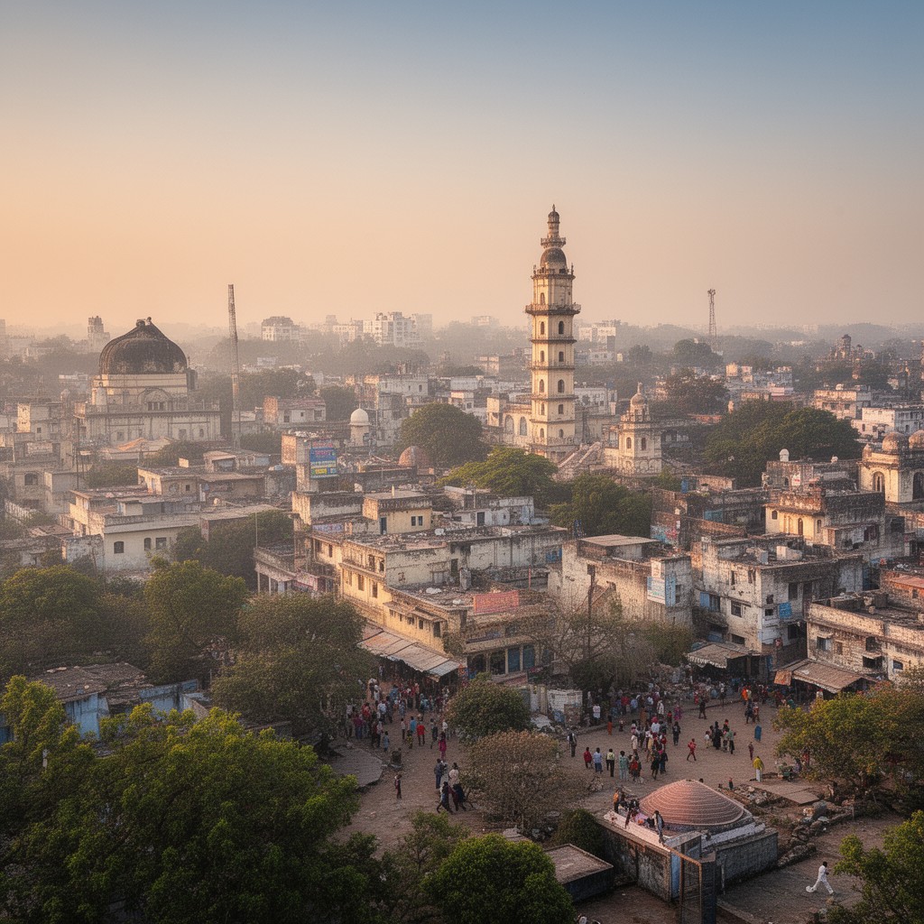 AI-generated illustration of Rajkot