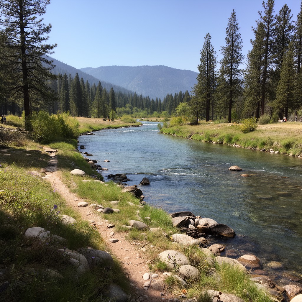 AI-generated illustration of Truckee River