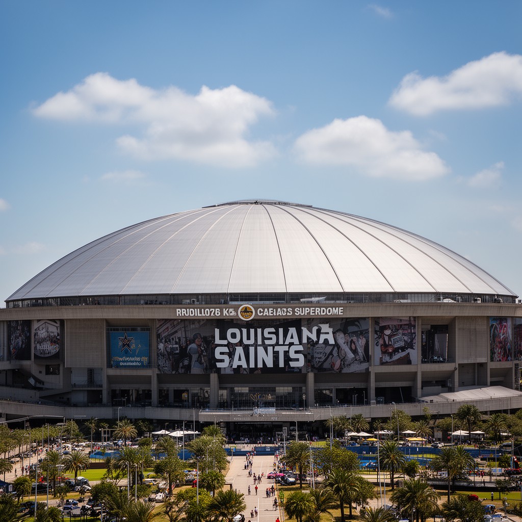 AI-generated illustration of Louisiana Superdome