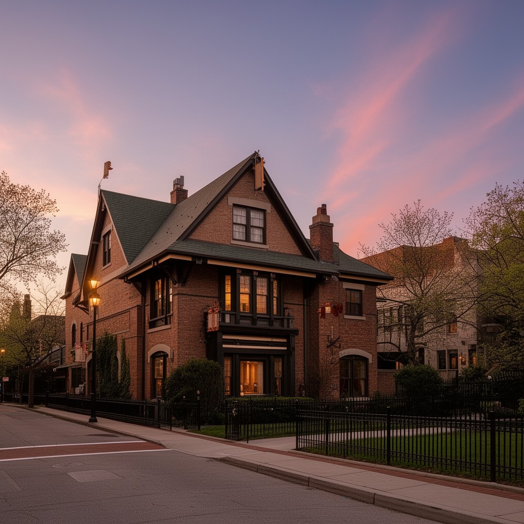AI-generated illustration of Oak Park, Illinois