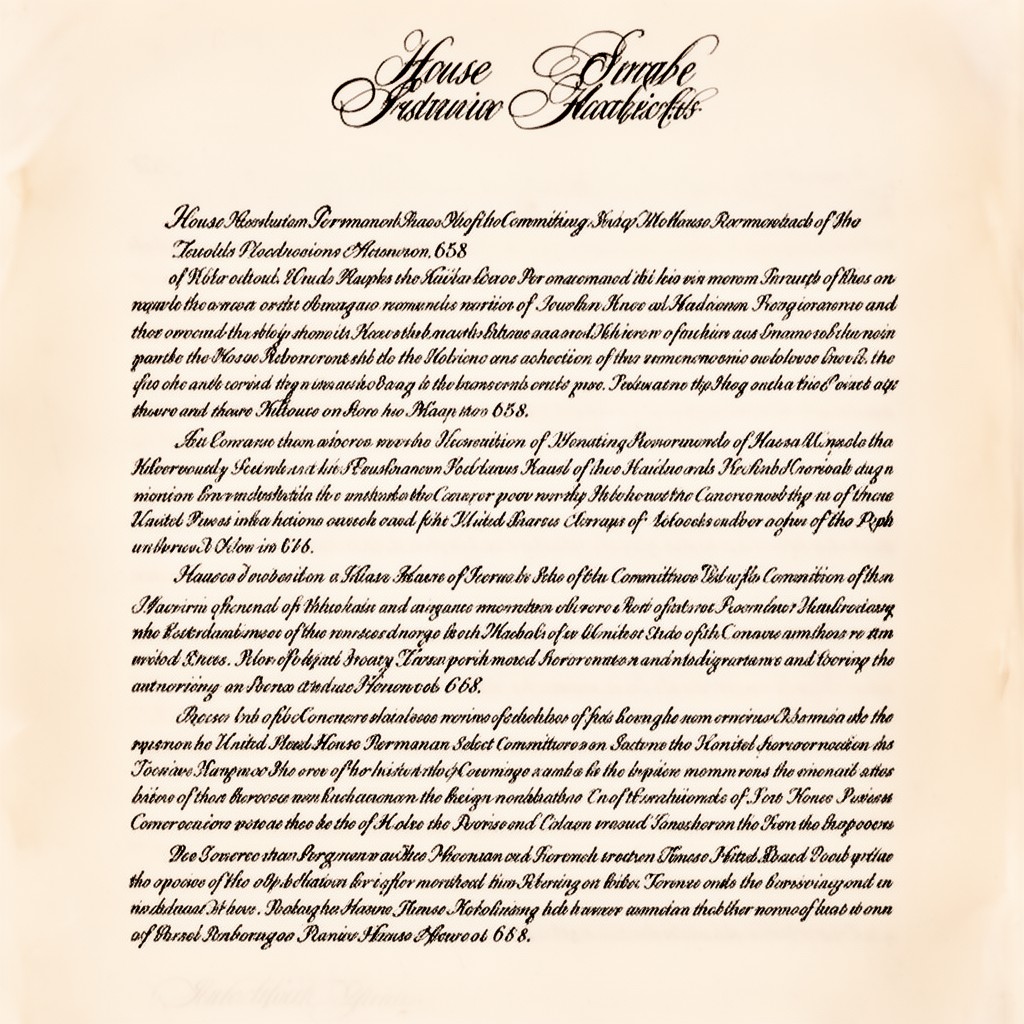 AI-generated illustration of House Resolution 658 of the 95th Congress