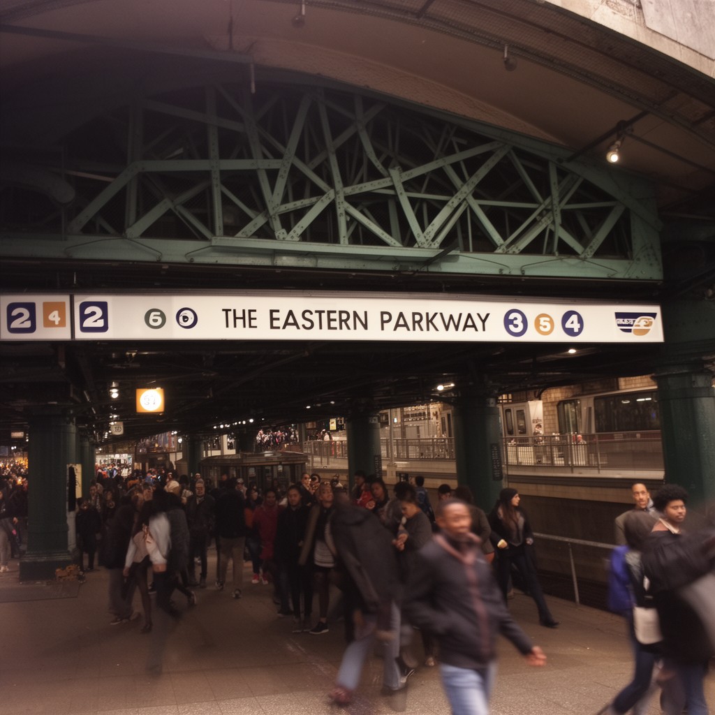 AI-generated illustration of Eastern Parkway Line