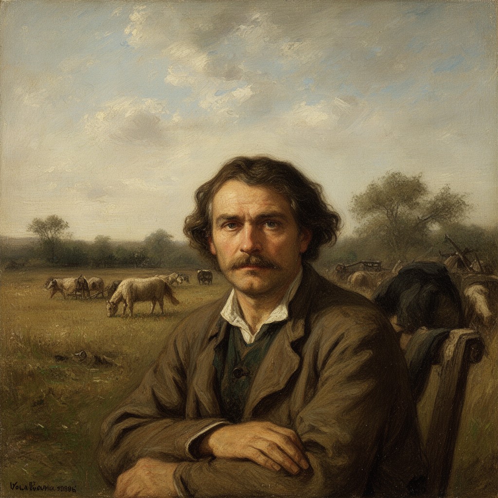 AI-generated illustration of Jean-François Millet