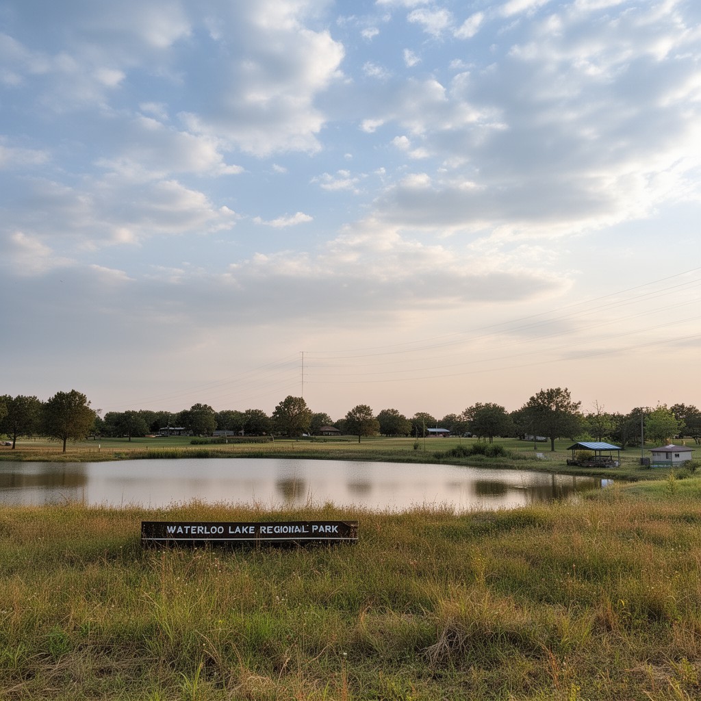AI-generated illustration of Waterloo Lake Regional Park