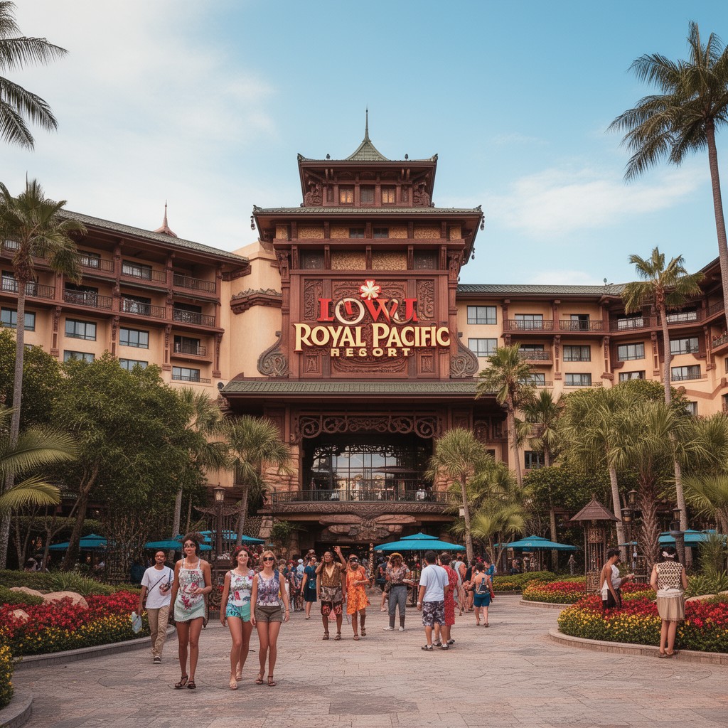 AI-generated illustration of Loews Royal Pacific Resort at Universal Orlando