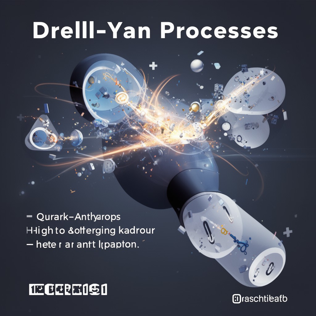 AI-generated illustration of Drell–Yan processes