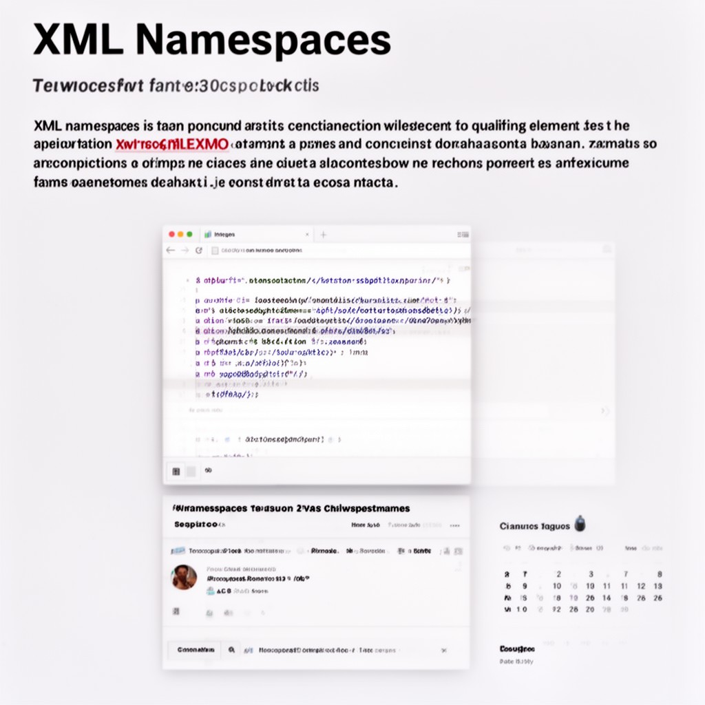 AI-generated illustration of XML Namespaces