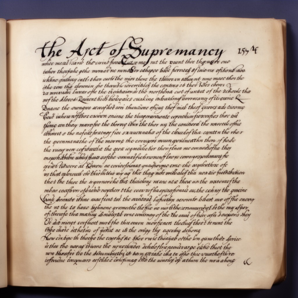 AI-generated illustration of Act of Supremacy 1534