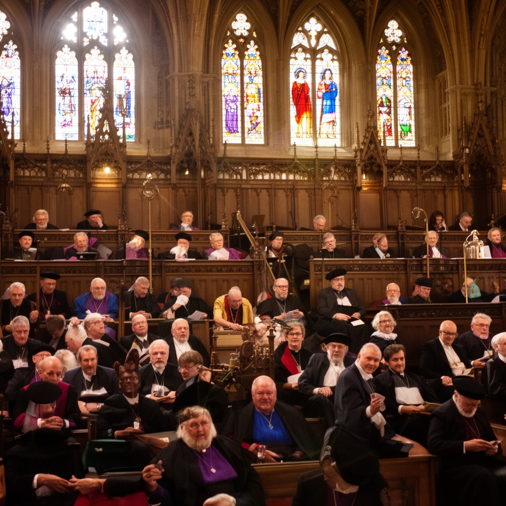 AI-generated illustration of Lords Spiritual in the House of Lords