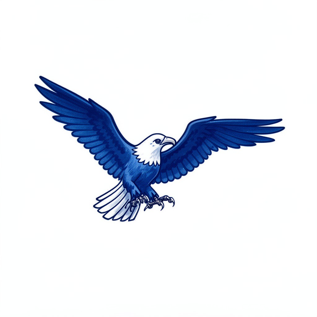 AI-generated illustration of Blue Eagle