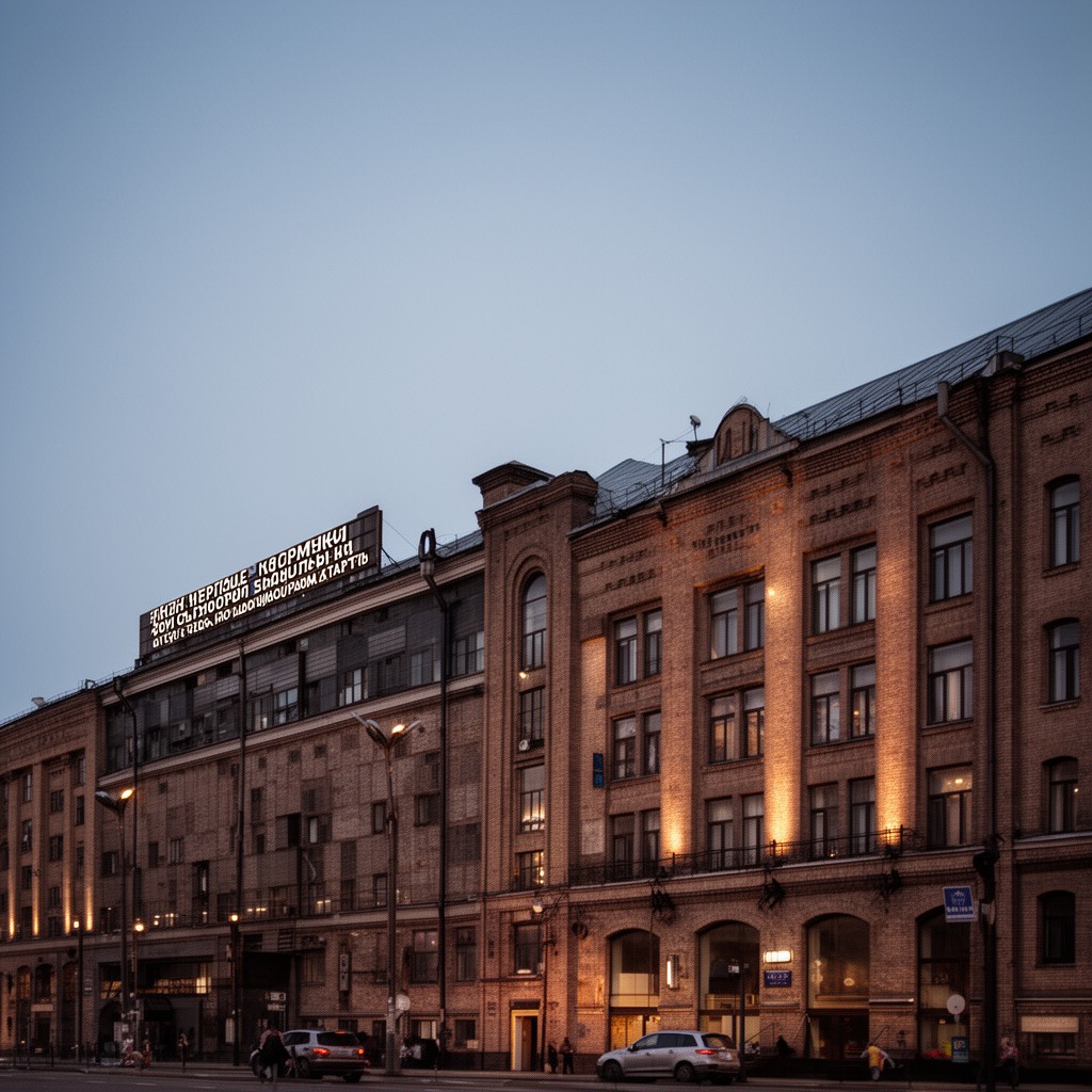 AI-generated illustration of Industrial Academy in Moscow
