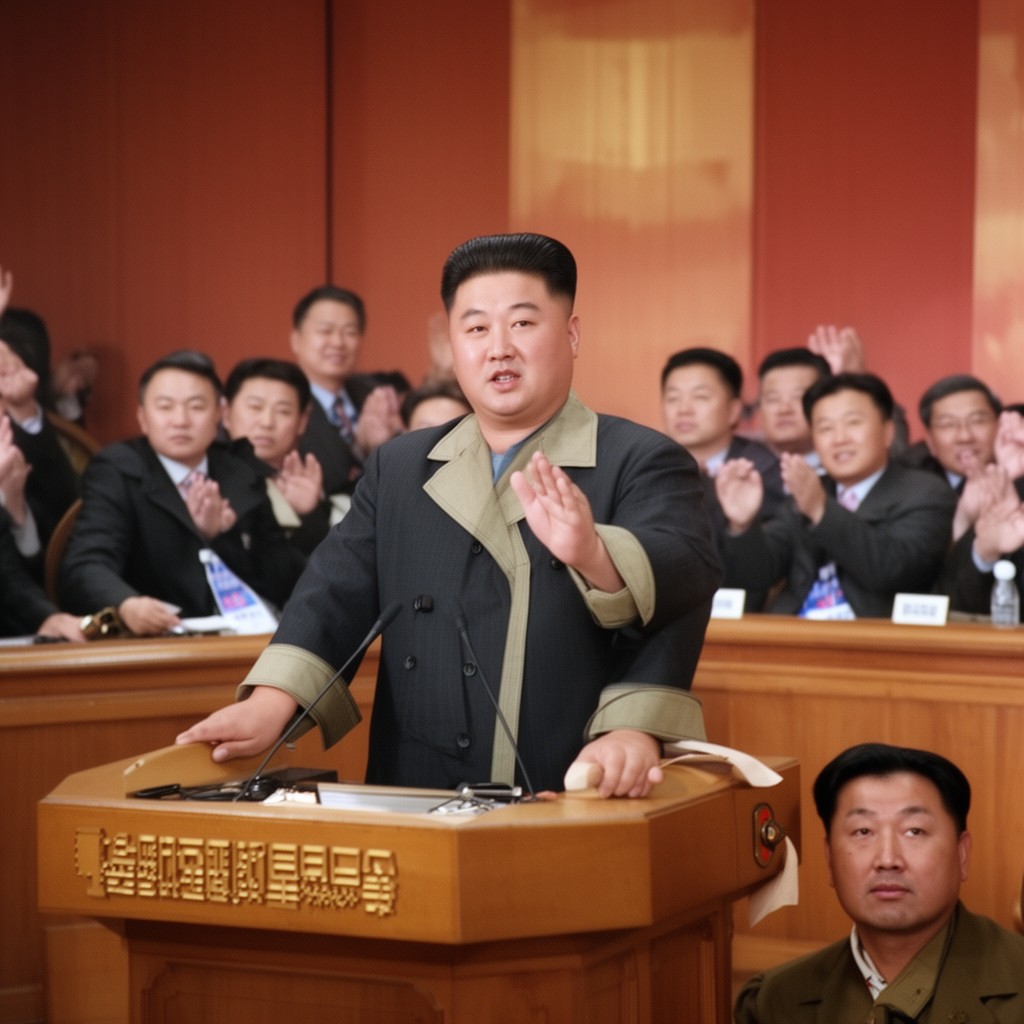 AI-generated illustration of General Secretary of the Workers' Party of Korea