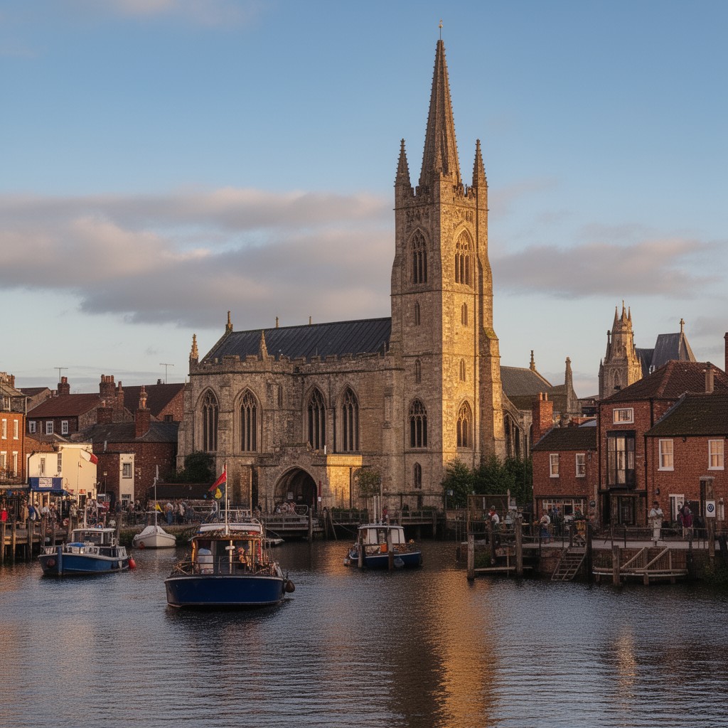 AI-generated illustration of Boston, Lincolnshire, England