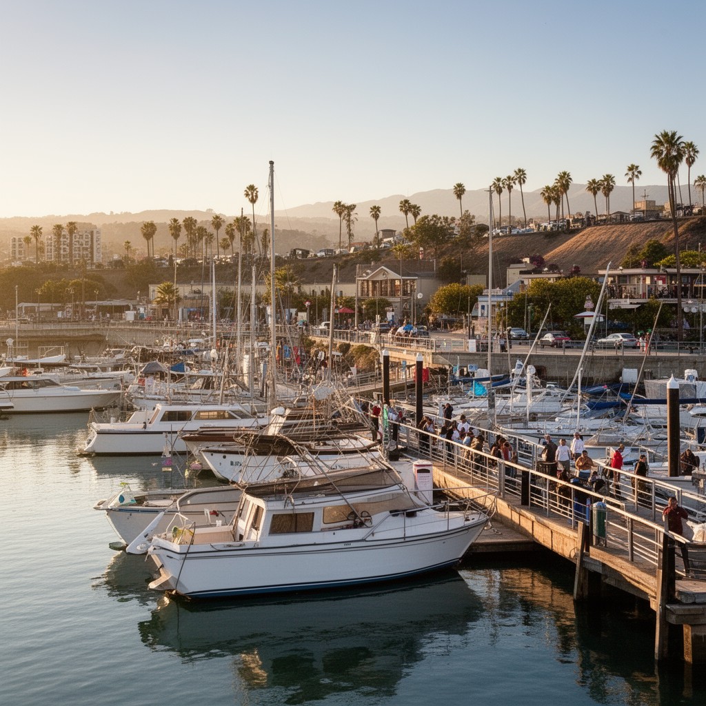 AI-generated illustration of Ventura Harbor