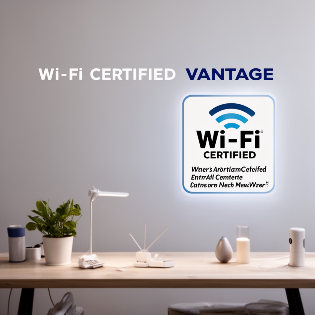 AI-generated illustration of Wi‑Fi CERTIFIED Vantage