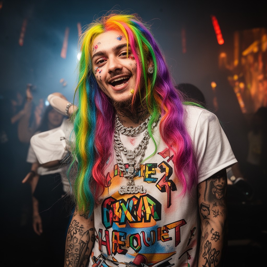 AI-generated illustration of Tekashi 6ix9ine