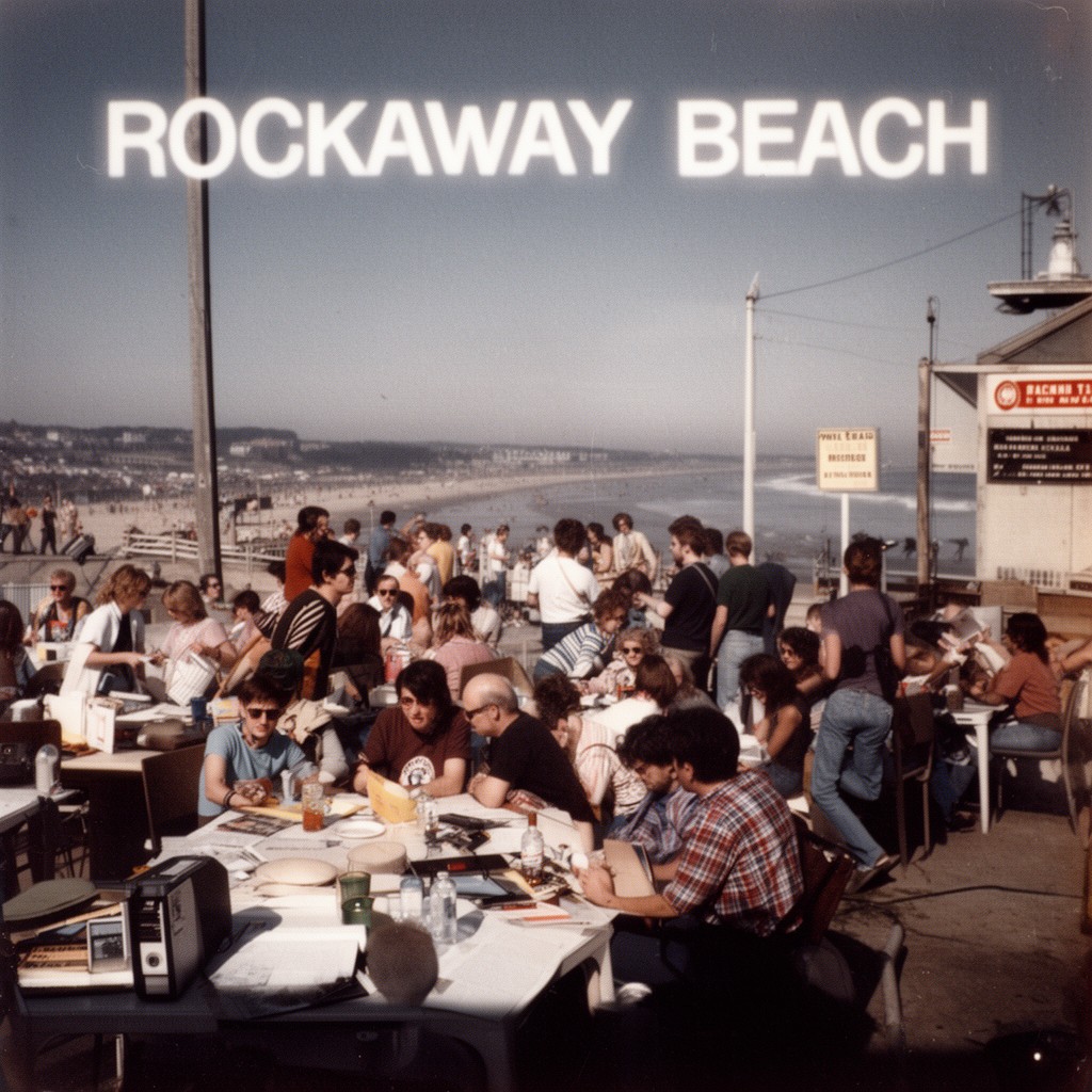 AI-generated illustration of Rockaway Beach