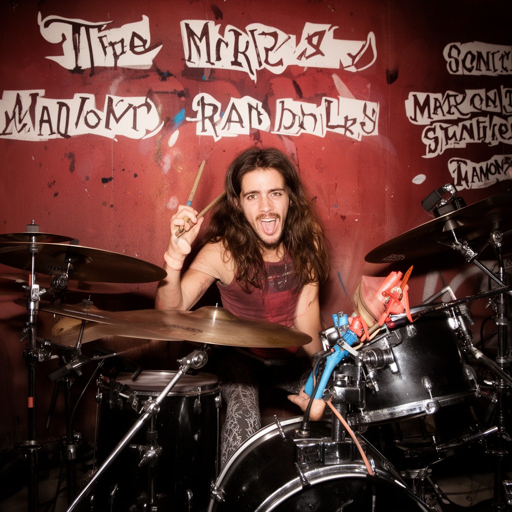 AI-generated illustration of Marky Ramone