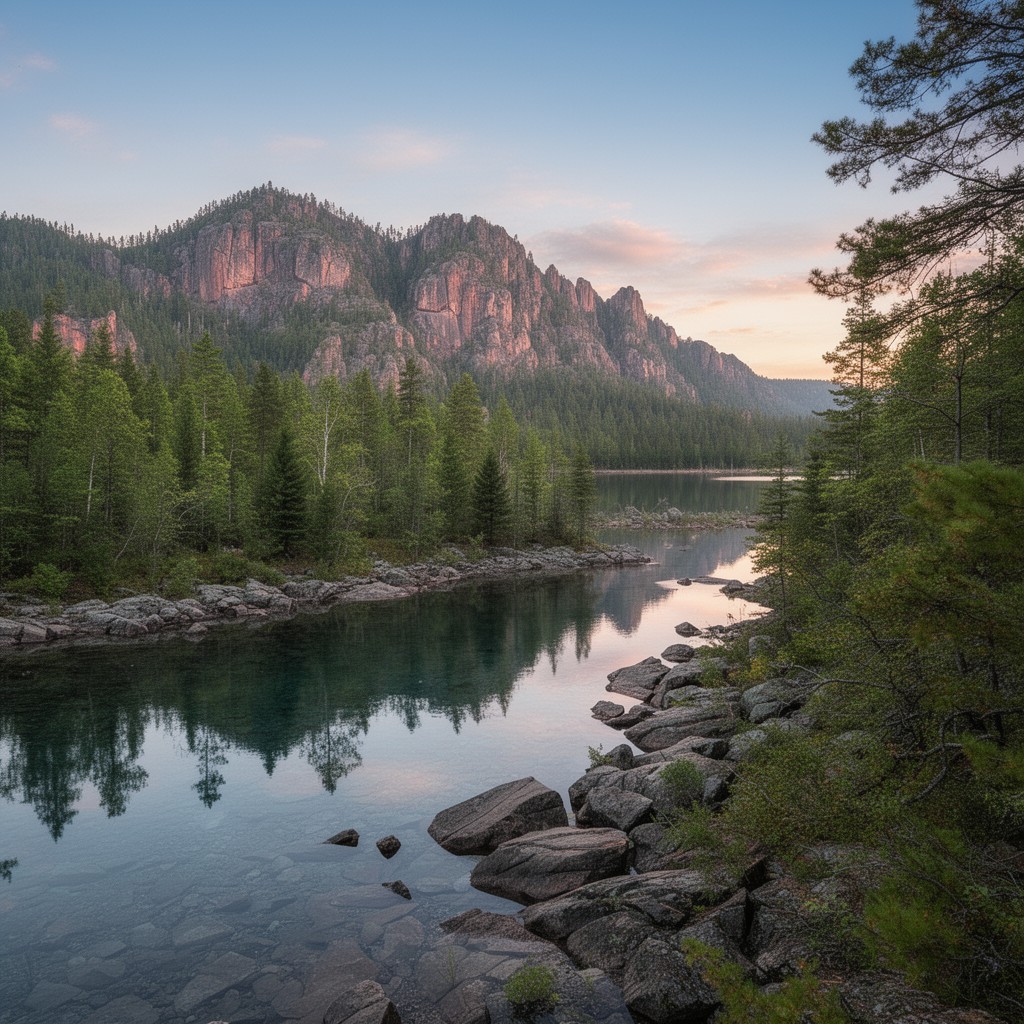 AI-generated illustration of Killarney Provincial Park