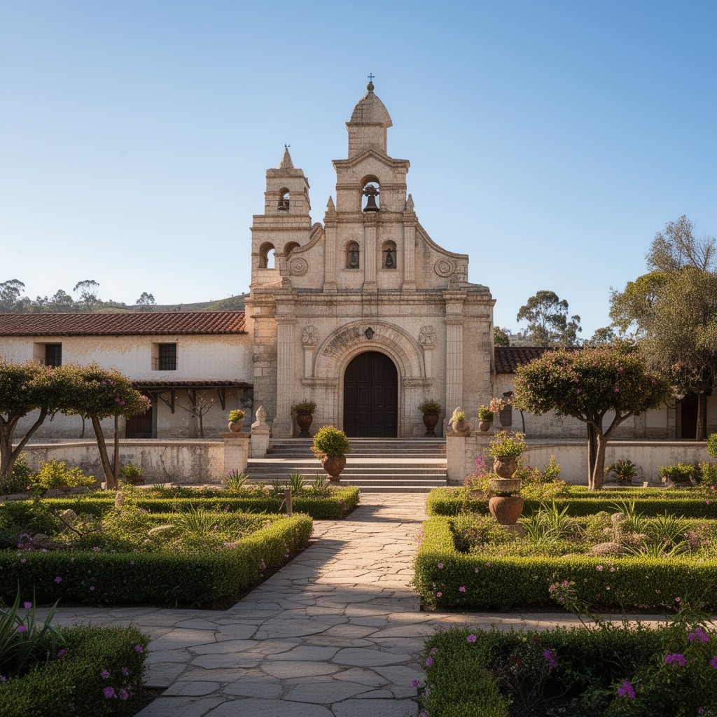 AI-generated illustration of Mission San Luis Rey de Francia