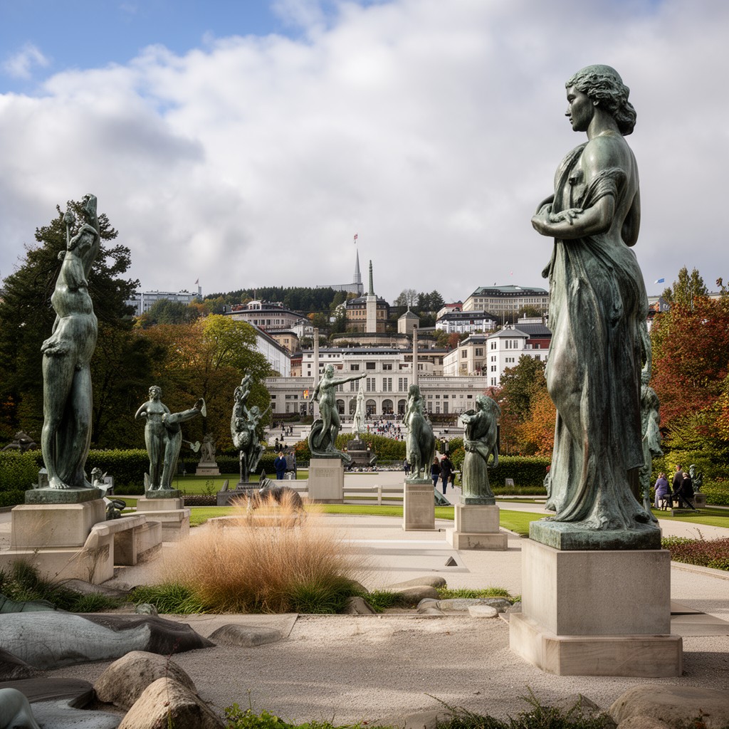 AI-generated illustration of Vigeland Sculpture Park