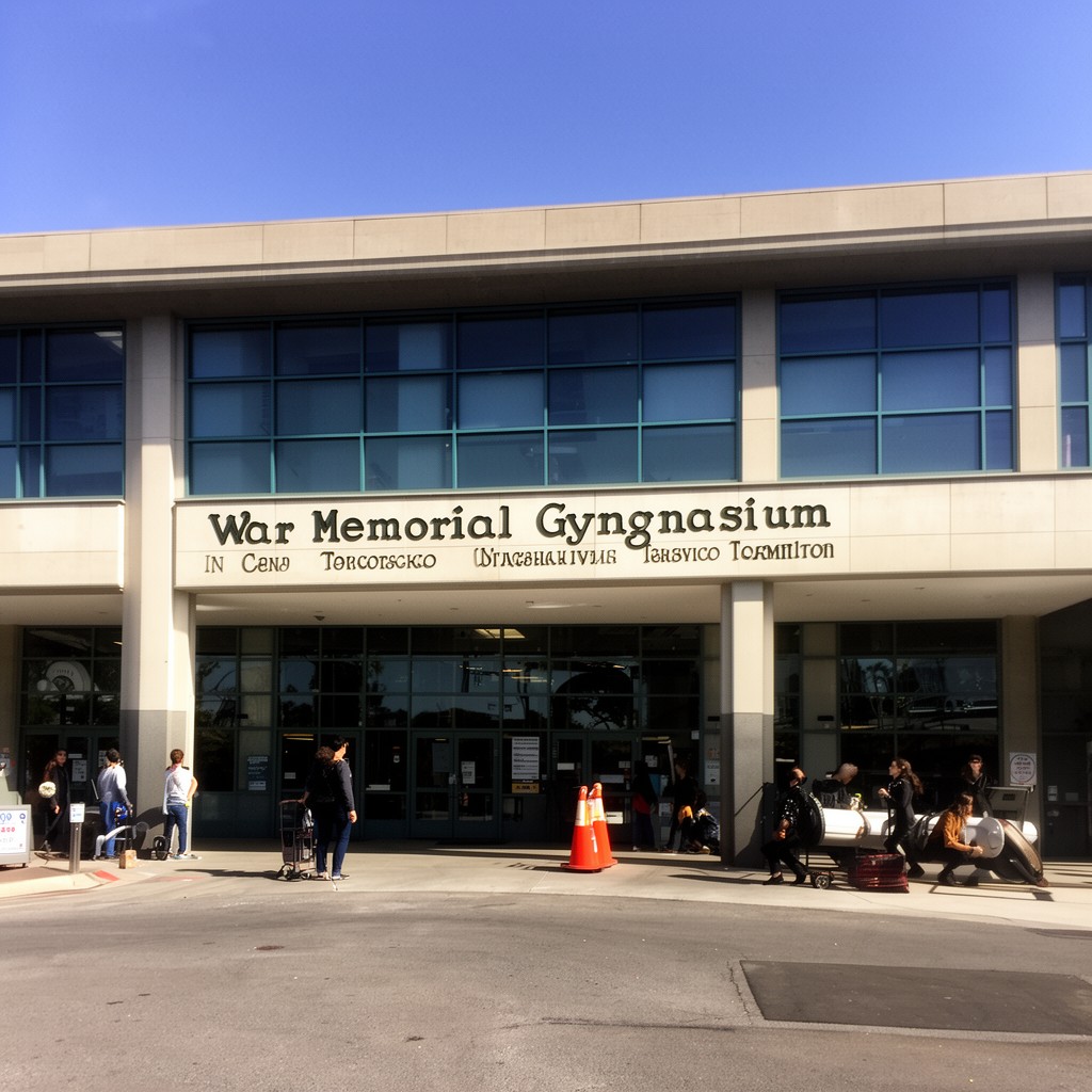 AI-generated illustration of War Memorial Gymnasium