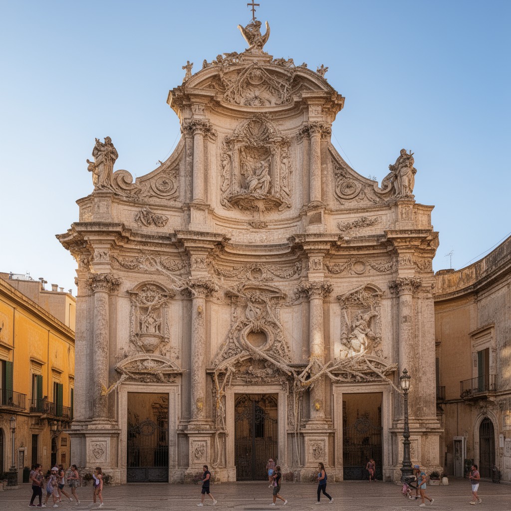 AI-generated illustration of Sicilian Baroque