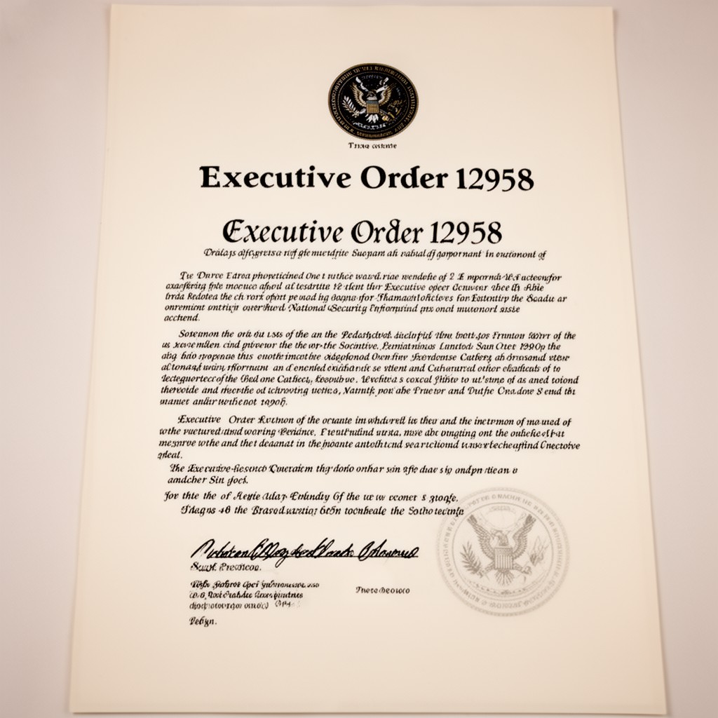 AI-generated illustration of Executive Order 12958
