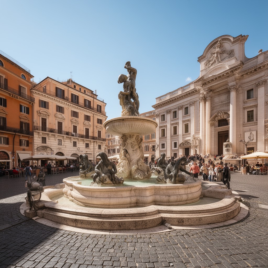 AI-generated illustration of Piazza Navona