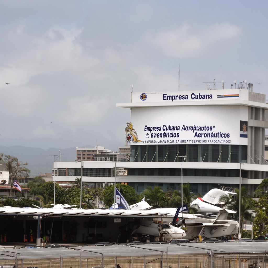 AI-generated illustration of Empresa Cubana de Aeropuertos y Servicios Aeronáuticos