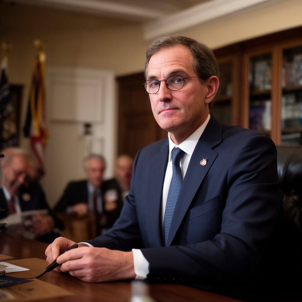 AI-generated illustration of Pete Rouse (as White House Chief of Staff)