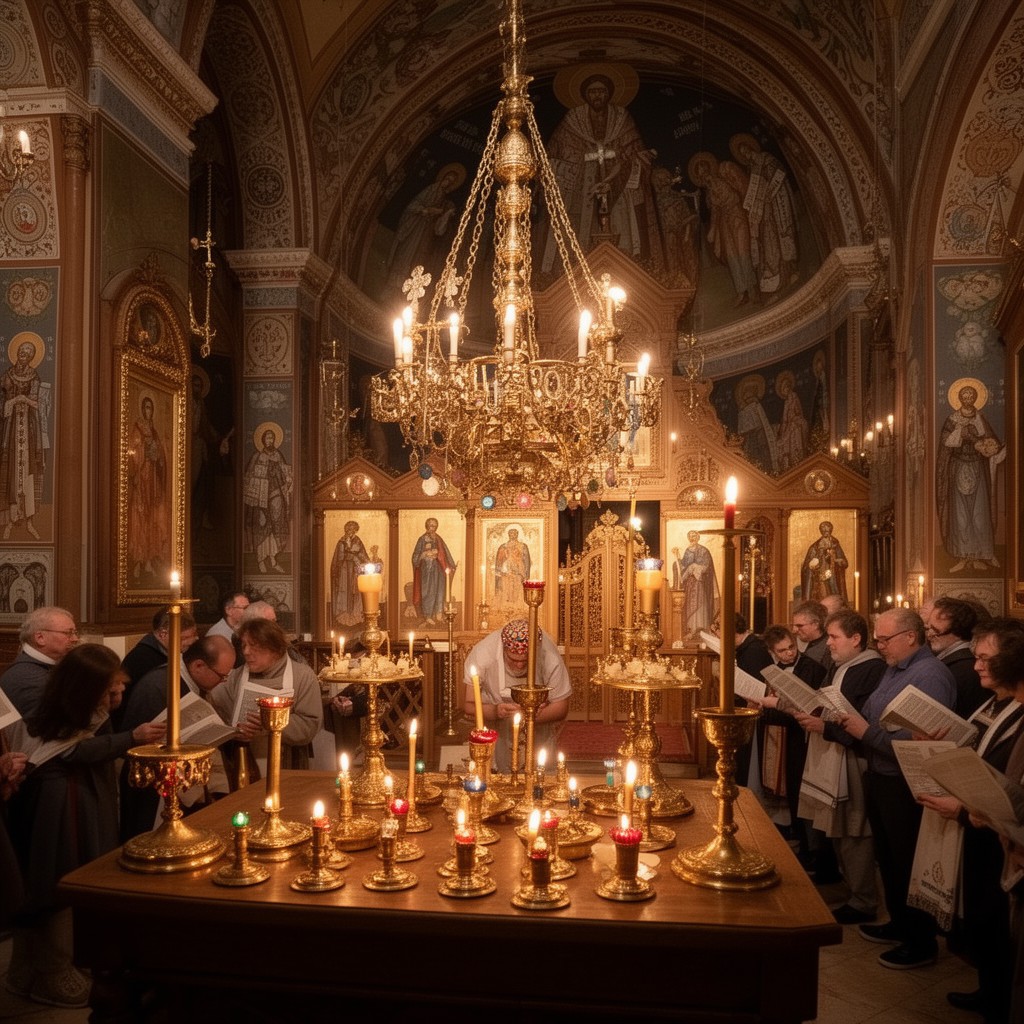 AI-generated illustration of Great Vespers