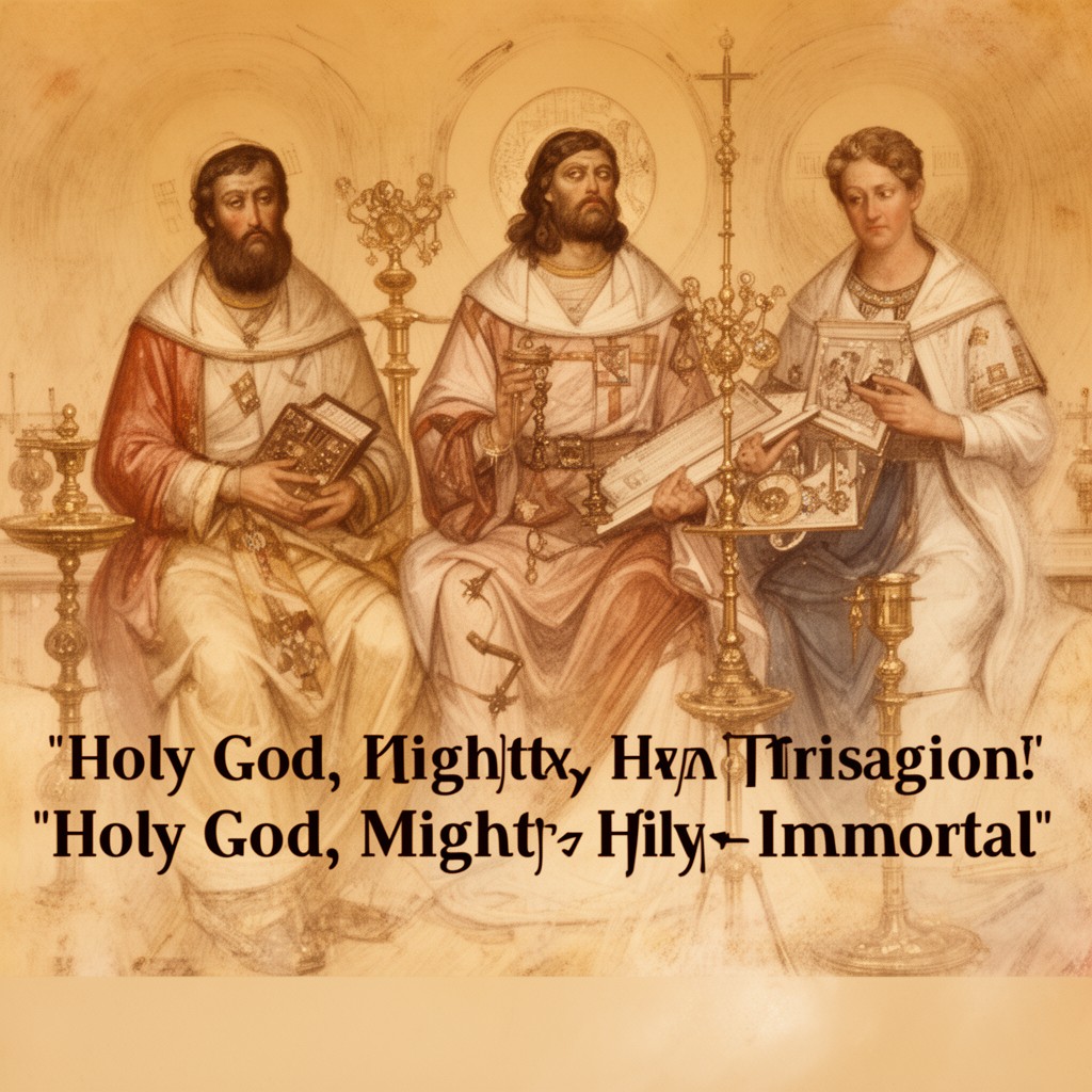 AI-generated illustration of Trisagion Hymn
