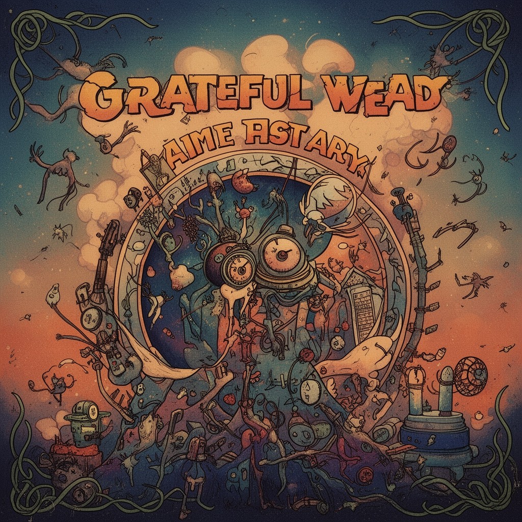 AI-generated illustration of Grateful Dead