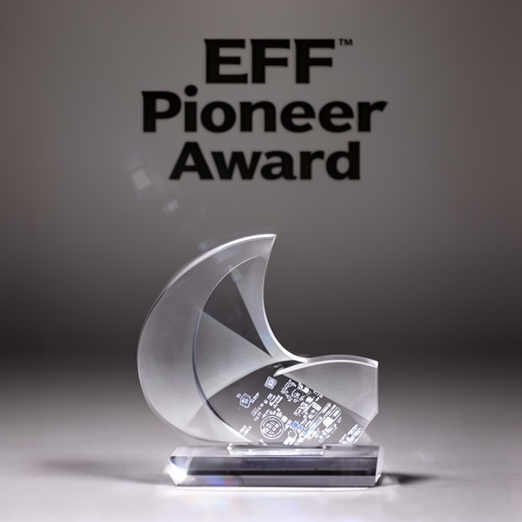 AI-generated illustration of EFF Pioneer Award