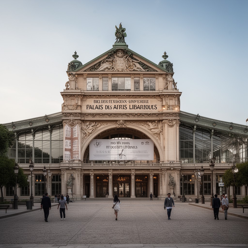 AI-generated illustration of Palais des Arts Libéraux
