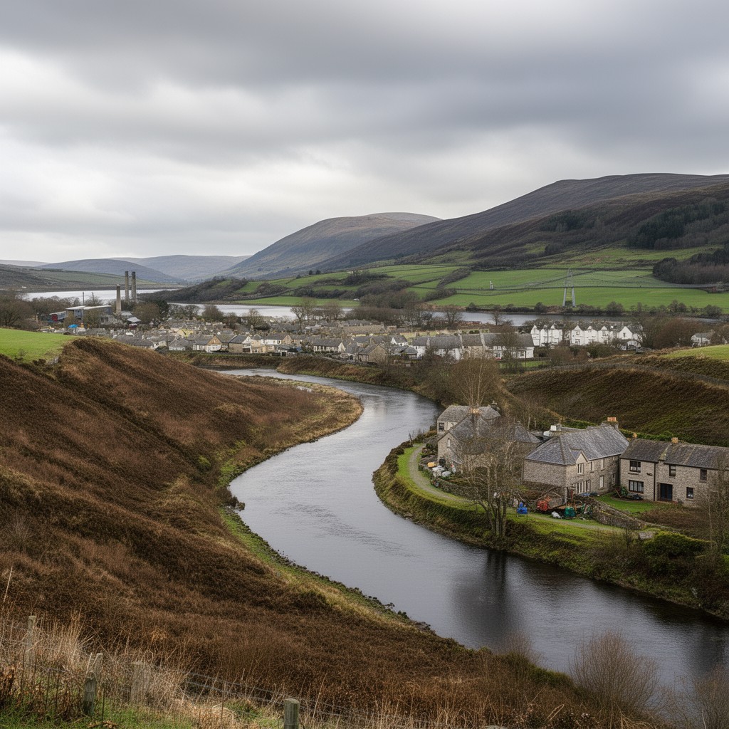 AI-generated illustration of River Leven