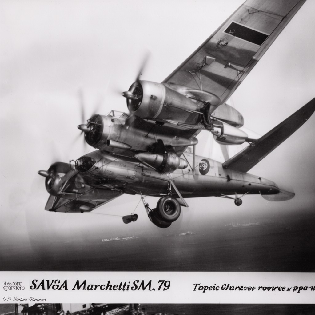 AI-generated illustration of Savoia-Marchetti SM.79 Sparviero