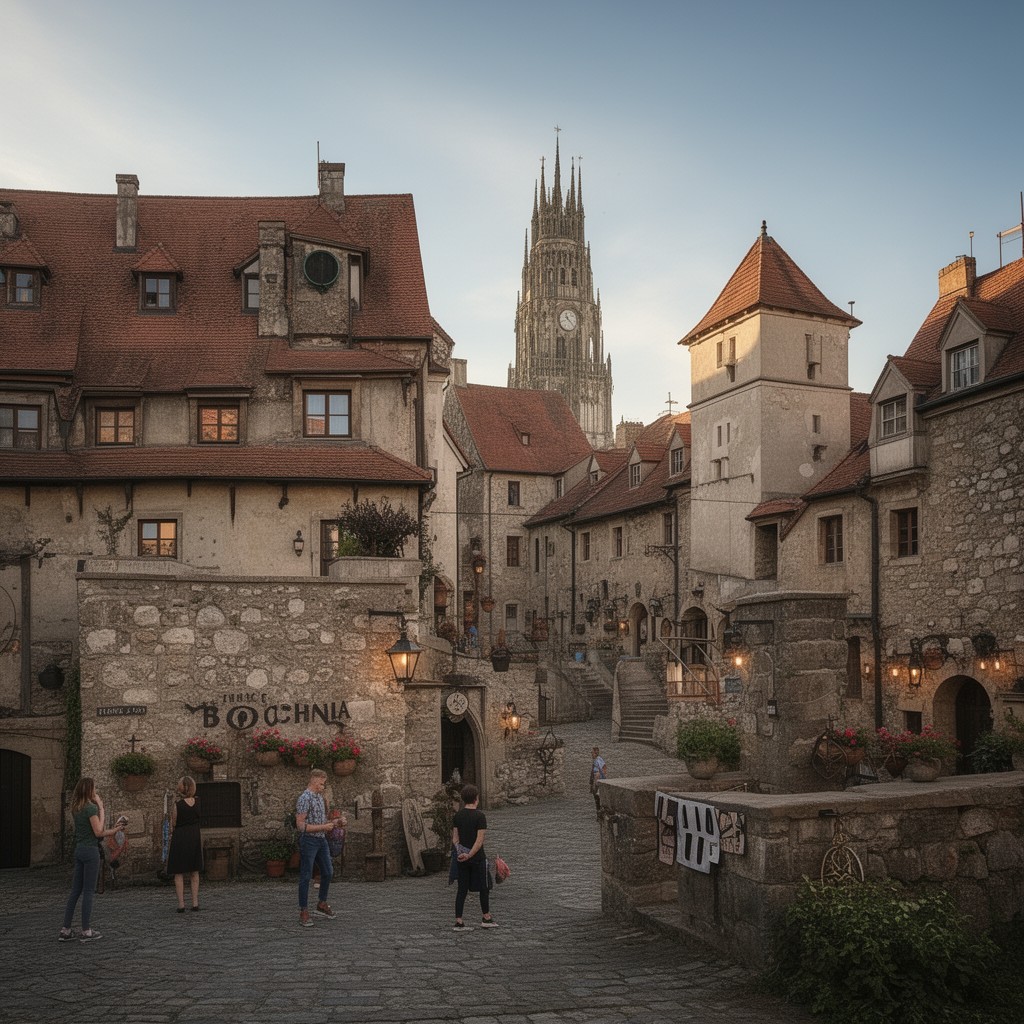 AI-generated illustration of Bochnia